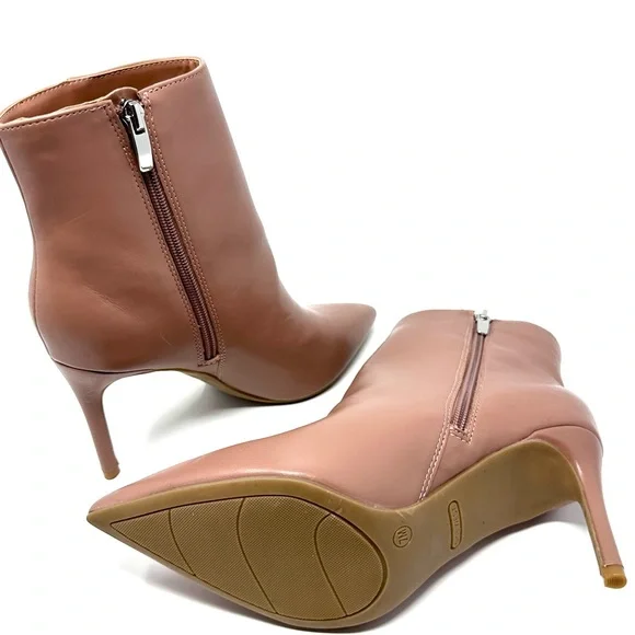 Nine West NWOT Womens Pink Farrah Pointed Toe Stiletto Booties size 7 7.5 - Picture 8 of 12
